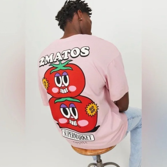 NWOT Jack & Jones Pink Graphic Tee Medium Mens / Unisex - Picture 3 of 9